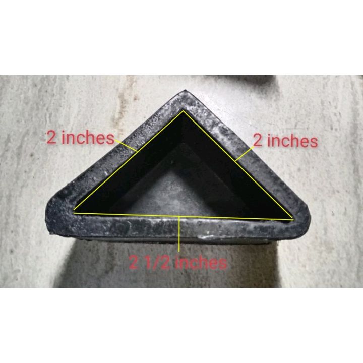 Triangular Footing 2 inches TRIANGULAR HEAVY DUTY Rubber Footings (Inside measurement ...