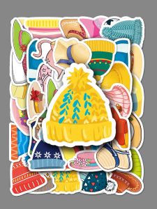 Creative Graffiti Hat Stickers Waterproof Cute  DIY Mobile Phone Case Notebook Luggage Stickers 50 Pieces