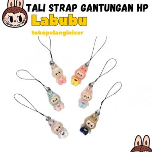 Tali Gantungan Hp Labubu Simpel- Charm Gantungan Hp Manik Labubu- Strap Hp Labubu Doll Simpel