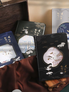 Creative Complex Classical Hardcover Notepad 32K Portable Gilding Notebook Color Pages High-End Office Meeting Notebook Internet Celebrity Ins Style Minimalist Hand Account Cute Young Adult Heart Diary for Students