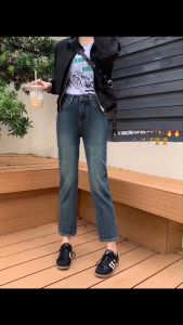 กางเกงยีนส์แฟชั่นผู้หญิง ยีนส์ยืด วิเทจทรงสวยมาใหม่