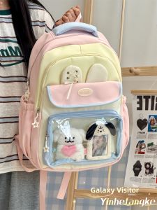 YINHEFANGKE | Aesthetic Ins Japanese Styled Sticker Bag Women School Backpack Large Capacity
