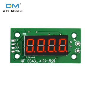 diymore DC 4-25V 0.36 inch 4-digit digital tube counter module low level switch quantity counting module addition and subtraction clearing