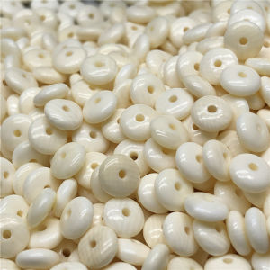 Mammoth Raw Material Mammoth Tooth Spacer Pad Fly Disc Bead Selected A3 Ice White Abacus Bead Diy Hand Bracelet Accessories