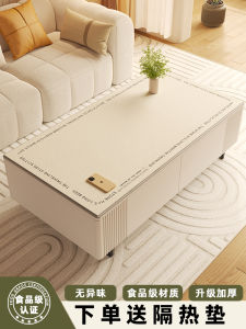 Luxurious Rectangular PVC Tablecloth Oil-proof Waterproof Easy-care Cream Style Dining Table Cloth Tea Table Cover Home Textile