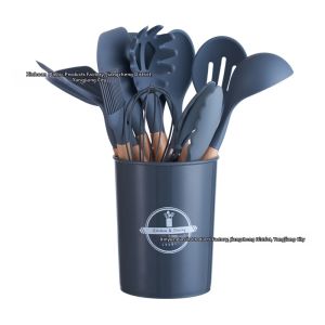 MOLORE | Nonstick Silicone Wood Handle Cookware Set 12 Pieces