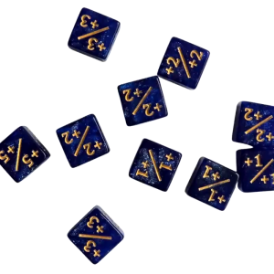QAT 10pcs D6 12mm Plus/Minus Counter Dice for Tabletop Board Games & TCG
