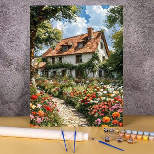 Oil Painting By Numbers Village Scenery DIY Digital Oil Painting Drawing on Canvas Wall Decor Living Room Gift