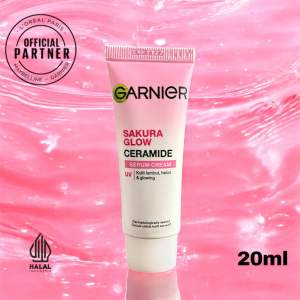 Garnier Sakura Glow UV Whitening Serum Day Cream 20ml - Krim Siang Sakura White