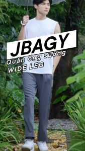 Quần ống rộng nam JBAGY cạp chun ống suông vải lụa mềm dáng suông thoải mái nâng cao tỉ lệ cơ thể - JD0105