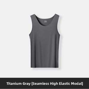 CarbinKoneer | CarbinKoneer Mens Modal Seamless Sports Vest Thin Crossbar Inner Wear T-Shirt Breathable Comfortable Underwear For All Seasons