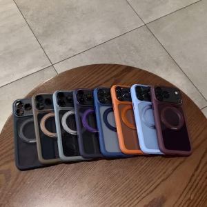 Ốp Lưng Trong Suốt Từ Tính Cao Cấp Cho iPhone 18/17/18 Pro Max Với Giá Đỡ Chống Sốc Viền Acrylic Cho Các Dòng Pro