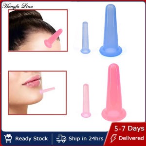 Hengfa Lina 2pcs Silicone Jar Vacuum Cuppings Cans for Body Neck Facial Massage Suction Cans Anti Cellulite Cups Set Health Care Tool