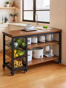 Multifunctional Movable Kitchen Storage Rack Multilayer