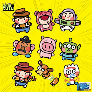 Toy Story Reflective Decal Sticker for Electric Car Motorcycle Decoration Body Covering Scratch Anti-glare Film Full Car Customization