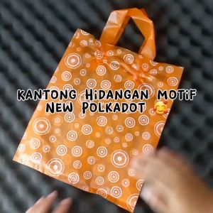 Kantong Plastik Hajatan 25x30 NEW POLKADOT isi 50 Tas Softhandle Bag Bingkisan Snack Tasyakuran