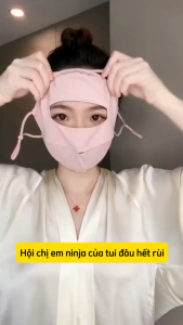 Khẩu Trang Toàn Mặt Cao Cấp Chống Tia UV UPF50+ – Lụa Băng Siêu Mát Che Kín Chống Nắng Thoáng Khí
