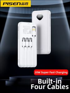 PISEN | Integrated Quick Charge Customizable Phone Power Bank 10000mAh