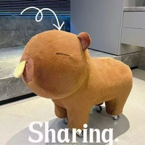 Adorable Cartoon Alljoy Squeaky Wheelchair Plush Childrens Stool Home Living Room Use Real Wood Solid Construction