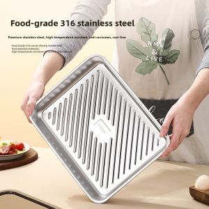 Durable Stainless Steel Food-Grade Multi-functional Dumpling Tray With Lid