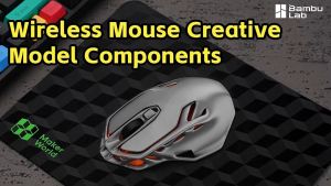 Bambu Lab Original Makerworld MH002 3d printer ส่วนประกอบรุ่นเมาส์ไร้สาย DIY รุ่นสร้างสรรค์ - เข้ากันได้กับ Bambu lab P1P/P1SA1/A1 MiniX1/X1C/X1E 3D Printer 3DP002