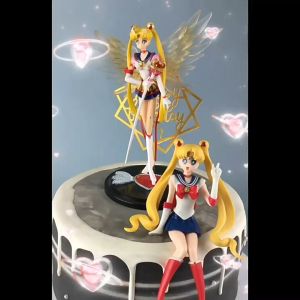 Wings Sailor Moon 16cm Standing Toy Doll Girl Birthday Creative Cake Decoration