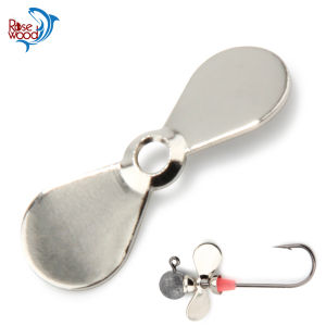 Gỗ Hồng Sắc 20 Chiếc Câu Cá Bằng Thép Không Gỉ Spinner Cánh Quạt Cứng Mồi Sọc Trắng Tròn Thiết Kế Lá Liễu Cho Câu Cá Sông Đại Dương Hồ
