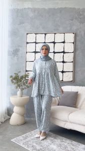 Lalucuku Series Larisa Pajamas Piyama Tie Dye/Set Baju Tidur Wanita Lengan Panjang