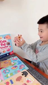 Đồ chơi Sticker bóc dán trang trí khung ảnh s.ổ tay bàn học ly cốc hoặc nhiều nơi bé thích hãng TOI Cute Pet Paradise