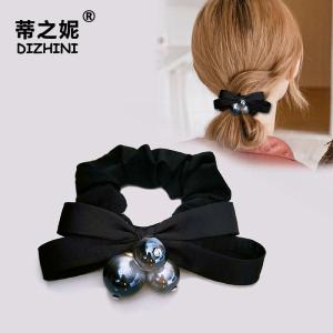 French Vintage Hair Ties Pearl Embellished Elastic Hair Bands for Bun And Tail Styles Fashionable Hair Accessories