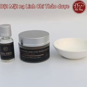 Mặt nạ bột Nấm Linh Chi Đất Thép thảo dược - Cấp ẩm - Làm sáng - Hàng chính hãng
