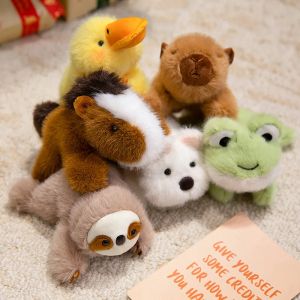 Kawaii Animals Plush Toy Fridge Magnet 14cm 18cm Soft Mini Stuffed Horse Duck Frog Cow Fox Soft Doll Kids Toys Birthday Gift