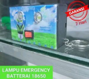 LAMPU EMERGENCY 120° (2) LED BATTERAI 18650