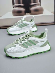 Sporty Mens Shoes High Density Mesh Breathable Low Top Dad Shoes Korean Style round Toe Rubber Outsole Spring Summer New Arrival