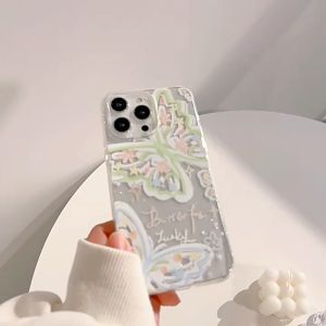 GADGET FUSION Beautiful Butterfly Transparent Soft Case for iPhone 7 8 6 6S Plus 11 13 12 Pro 14 15 Pro MAX XR XS MAX 7Plus 8Plus SE 2024 iPhone Case Transparent Glitter Shell