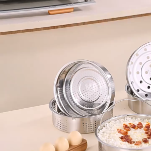 304 Stainless Steel Rice Steamer Home Steaming Grid Steaming Rack Multi-Layer Kitchen Steamer Alatan Kukus