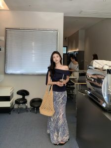 VKSOD | Elegant French Style Asymmetrical Shirt Floral Print Half-length Skirt Set Summer 2025 New Collection Womens Fashion Top Bottom Ensemble