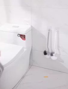 ชุดของ แปรงขัดชักโครก แปรงขัดห้องน้ำ 15 ล้านม. คู่แ์จุดบอด ด้ามยาวจับถนัดมือ ขาว