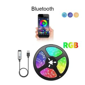 LED Strip Lights Smart Bluetooth APP Control SMD 5050 Flexible Ribbon Diode Lamp Tape TV Backlights Game Room Home Decor