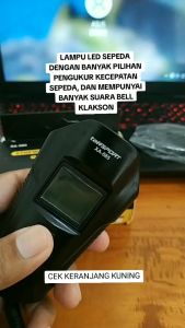 RAJA TaffSPORT Lampu Depan Sepeda anti air LED Klakson bunyi nyaring Speedometer LCD 1500mAh -XA-585