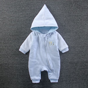 Spring Autumn Cotton Lined Romper Baby Boy Outfit Newborn Wrap Clothes Warm Machine Washable Half Open Crotch Long Sleeve Onesie