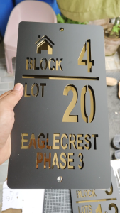 House plate number 3mm acrylic laser cut/modern house number