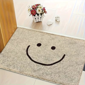 VIKAMA Cartoon Smile Rug Funny Doormat Welcome Mat Bathroom Mat Rug For Bedroom Carpet Home Decoration