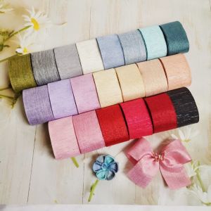 Xiaoyao Home Silver Silk Pearl Linen Ribbon Hair Accessories Baji Tuo DIY Ribbon Material Lolita Hair Band Baby Clothes