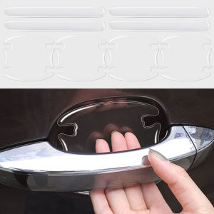 4PCS Door Handle Cup Guard - Transparent Paint Protection Kit Universal Car Accessory – Fits All Models Sedan/SUV/Truck