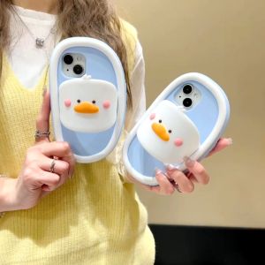 3D เป็ดรองเท้าแตะซิลิโคนสำหรับ 15, 14, 13, 12, 11, 15Pro, 14Pro, 13Pro, 12Pro ปลอก 15Promax สำหรับ 13 กรณี