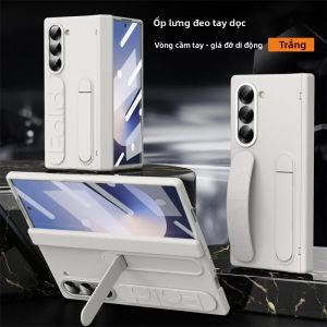 Ốp Bảo Vệ Bản Lề Samsung Galaxy Z Fold Với Khe Cắm S Pen Miếng Dán Bảo Vệ Màn Hình Giá Đỡ Đeo Tay - Ốp Chống Sốc Bảo Vệ Toàn Diện Cho Z Fold 8 7 6 5 4 3 5G