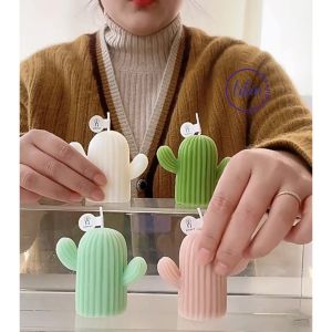 Nến Thơm Handmade TIKIU 3D Hình Xương Rồng Trang Trí Decor Phòng Quà Tặng Phong Cách Hàn Quốc Sáp Đậu Nành Tự Nhiên