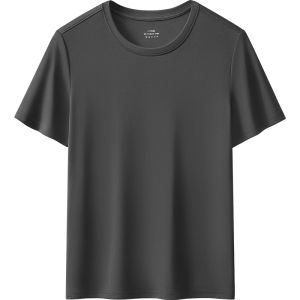 CarbinKoneer | CarbinKoneer Mens Short Sleeve T-Shirt Modal Seamless Sport Base Shirt Comfortable Underwear Casual Simple Style Summer New