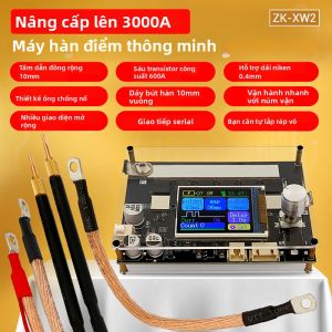 ZK-XW2 Máy Hàn Điểm Kỹ Thuật Số Cầm Tay DIY Phụ Kiện Có Thể Điều Chỉnh Công Suất Màn Hình LCD Xung Kép 3000A Bút Hàn Điểm Cho Các Dự Án DIY